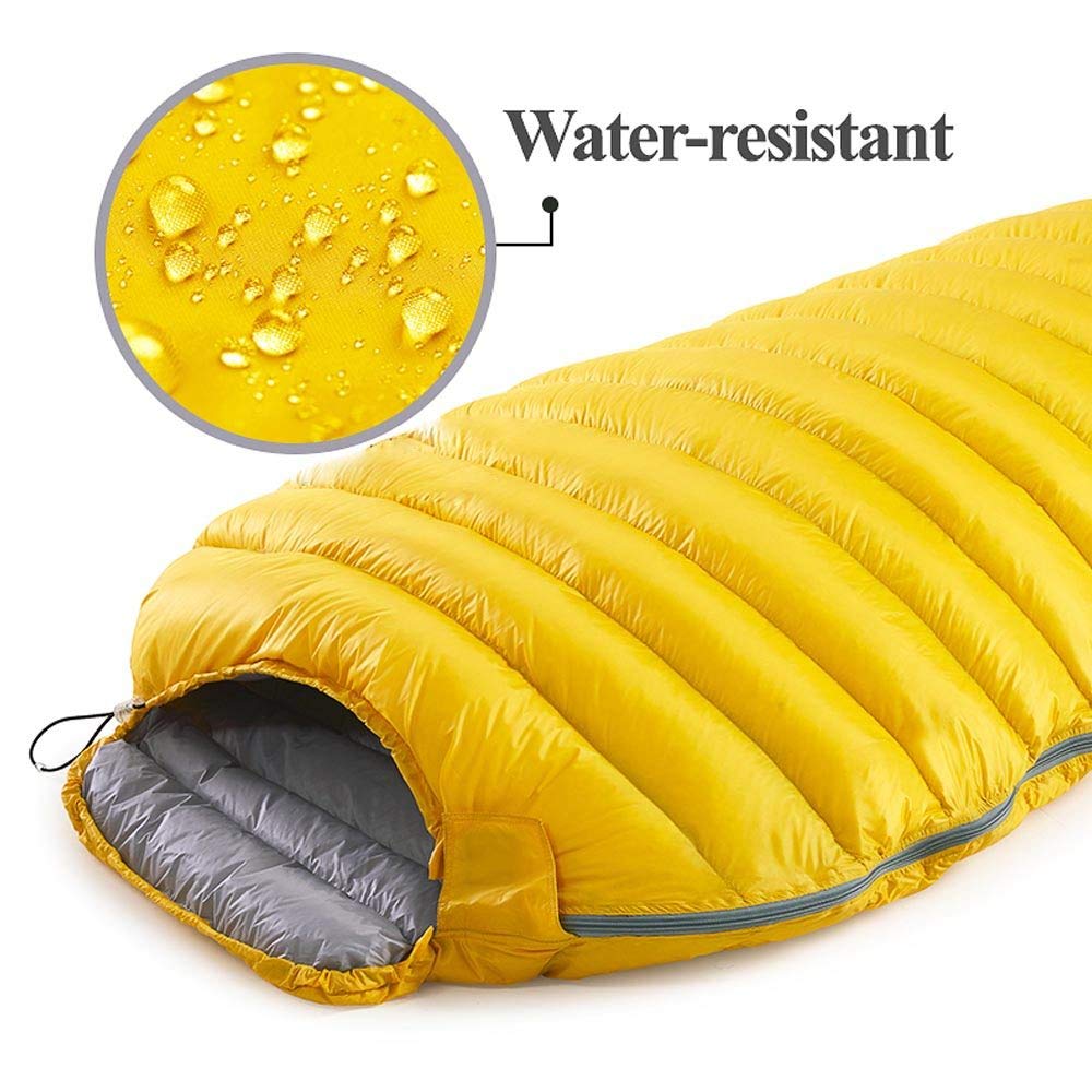 Sac de Couchage en Duvet/Intérieur/Extérieur/Hiver Portable Goose Down Sac de Couchage Simple/de Voyage,Yellow
