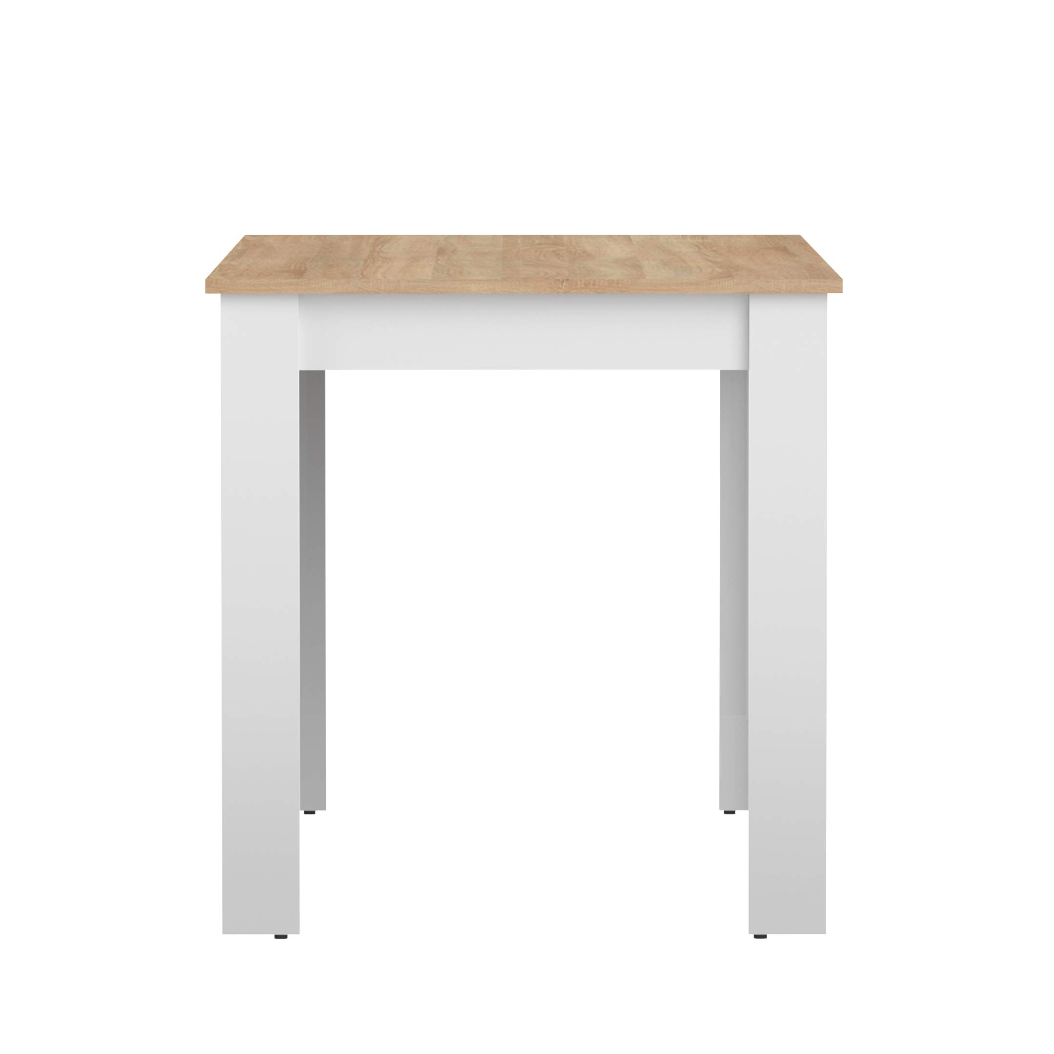 Symbiosis Nice, Tavolo da pranzo, bianco e rovere naturale 110x70x73,1 cm