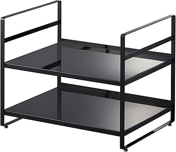 Amazon｜山崎実業(Yamazaki) 冷蔵庫上収納ラック ブラック 約