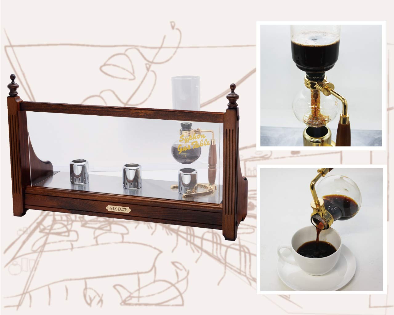 Amazon.co.jp: 山岡金属工業 SILKROOM サイフォンガステーブル 都市  