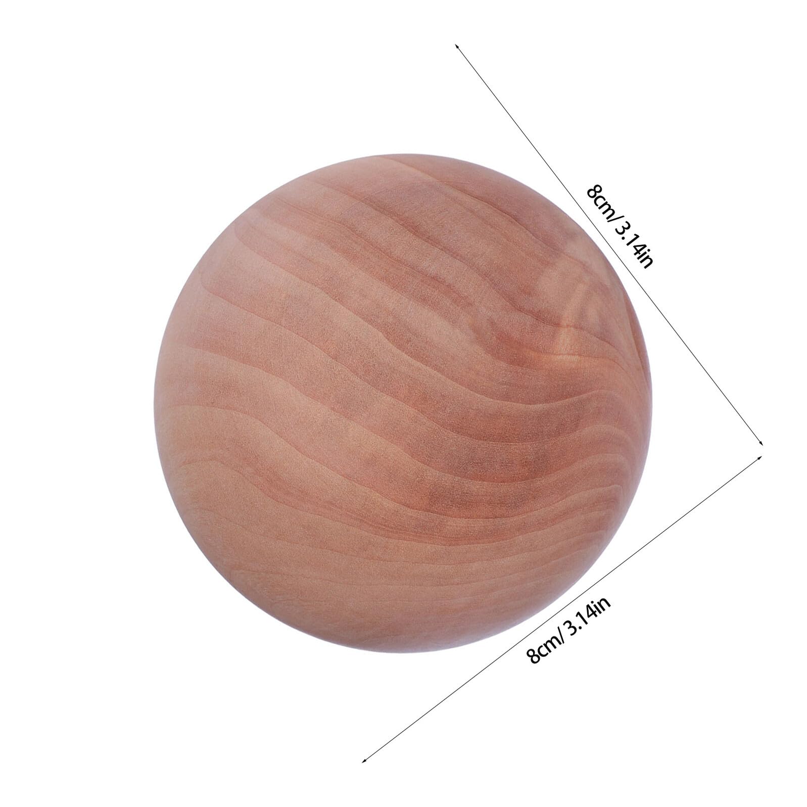Bola de Madera Maciza para Manualidades DIY Redonda