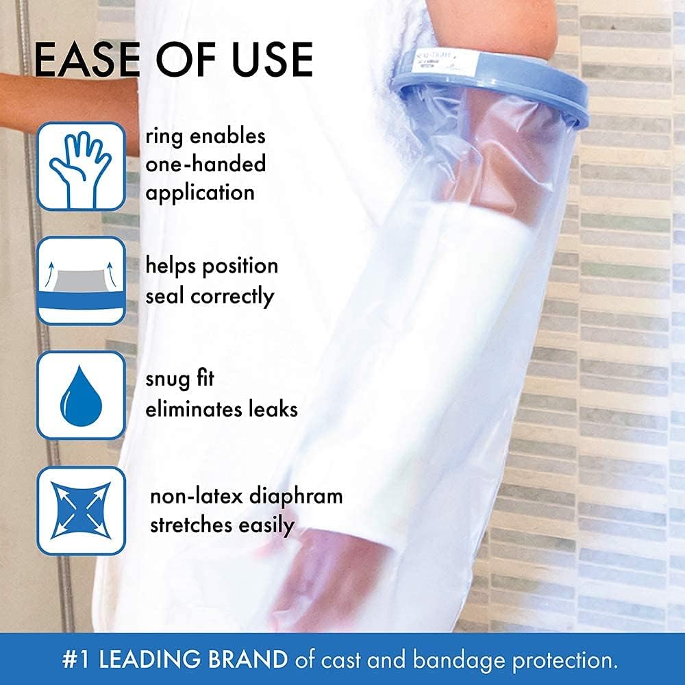 Seal-Tight Original Cast & Wound Protector for Arm, Long, 40" – The Easy, Durable Way to Stay Dry –Keeps Casts, Bandages, Burns, Wounds, & More Dry & Free from Debris – Made in The USA : Health & Household