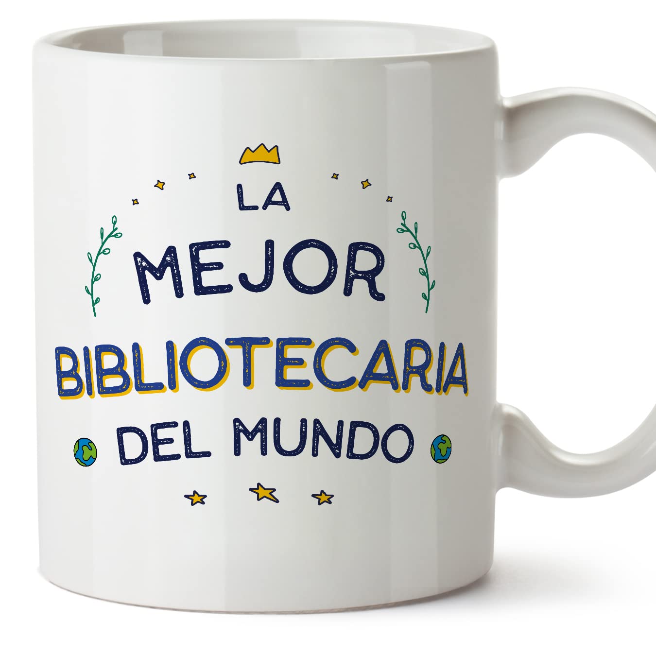 MUGFFINS Librarian Woman Mug - in Spanish - Mejor del Mundo - Funny Gift for Colleagues - Ceramic 11oz Mug