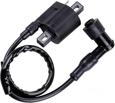 Motorcycle Ignition Coil, Engine High Performance Ignition Coil, Spark Plug Wire Ignitor Line Kit, Fit for 125/150/250CC ATV, Dirt Bike and More Black