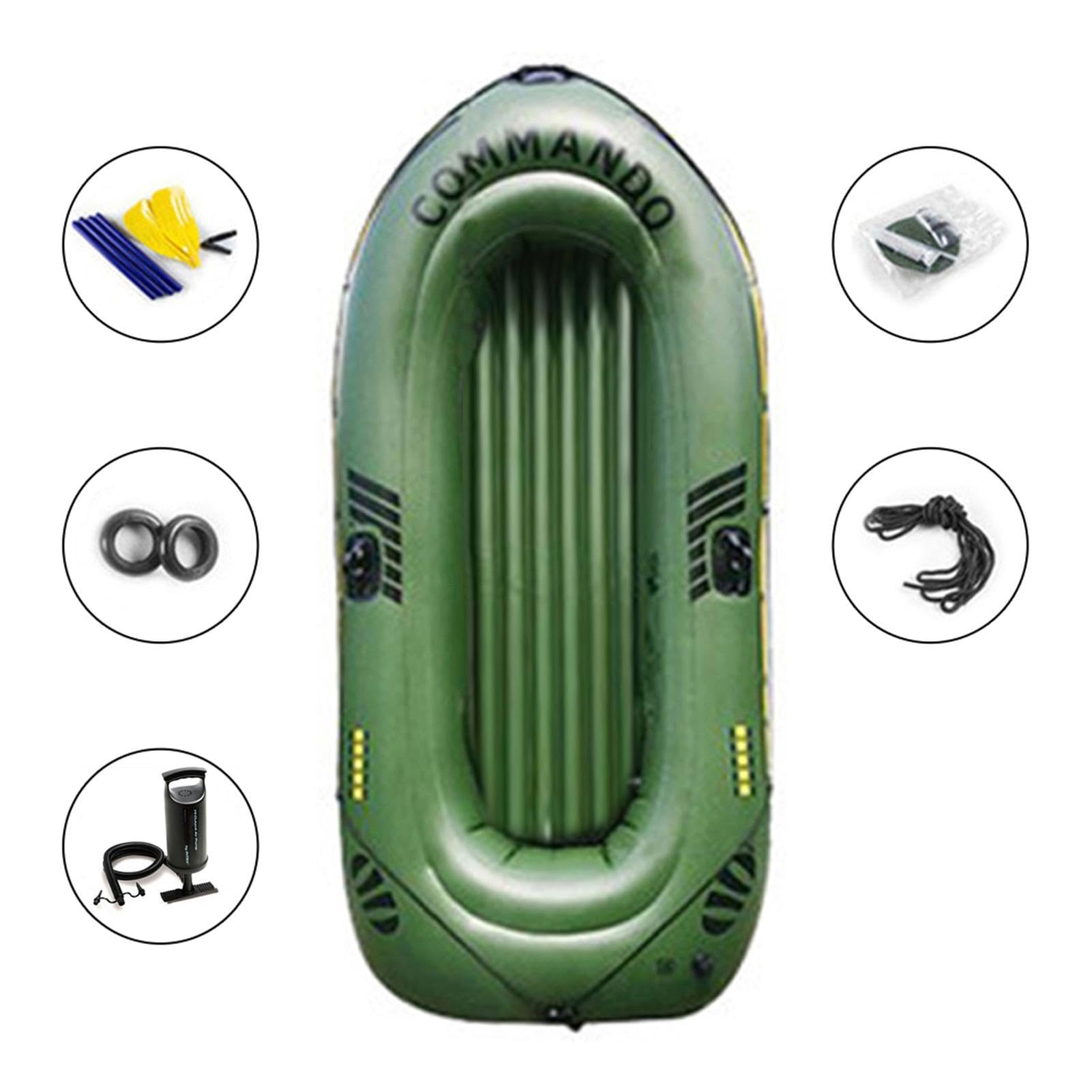 Barco De Pesca Inflable,Barco Inflable,Barco Flotante Para Deportes Acuáticos | Kayak De Senderismo Para 2 Personas/3 Personas, Barco Portátil, Deporte De Radeau, Kayak Para Lagos, Pesca, Costa