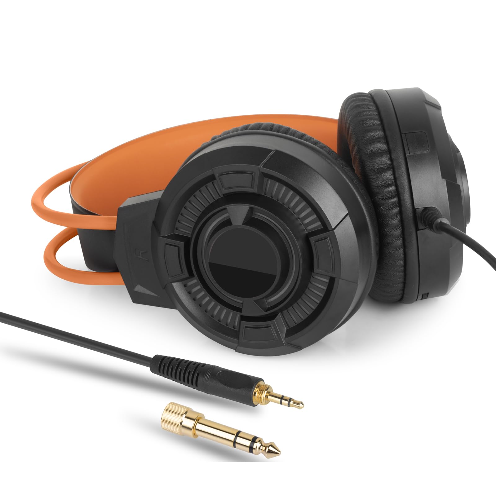 SATONE Cuffie per monitor da studio, con cancellazione del rumore, registrazione audio per cuffie, monitor audio, jack audio da 3,5/6,35 mm per mixare amplificatori per chitarra DJ, tastiera podcast