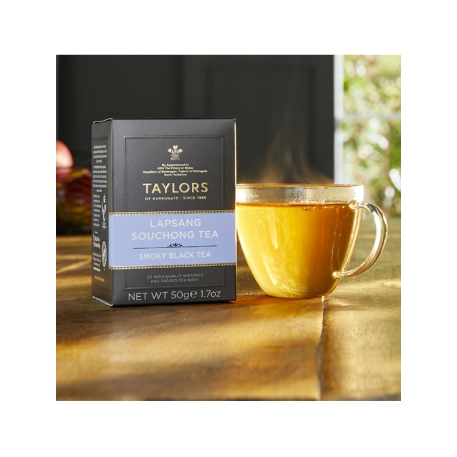 Taylors® | Lapsang Souchong Tè Nero Cinese | Lapsang Affumicato Cinese | Lapsang Souchong Origine Cina - 6 x 20 Bustine di Tè (300 Gr)