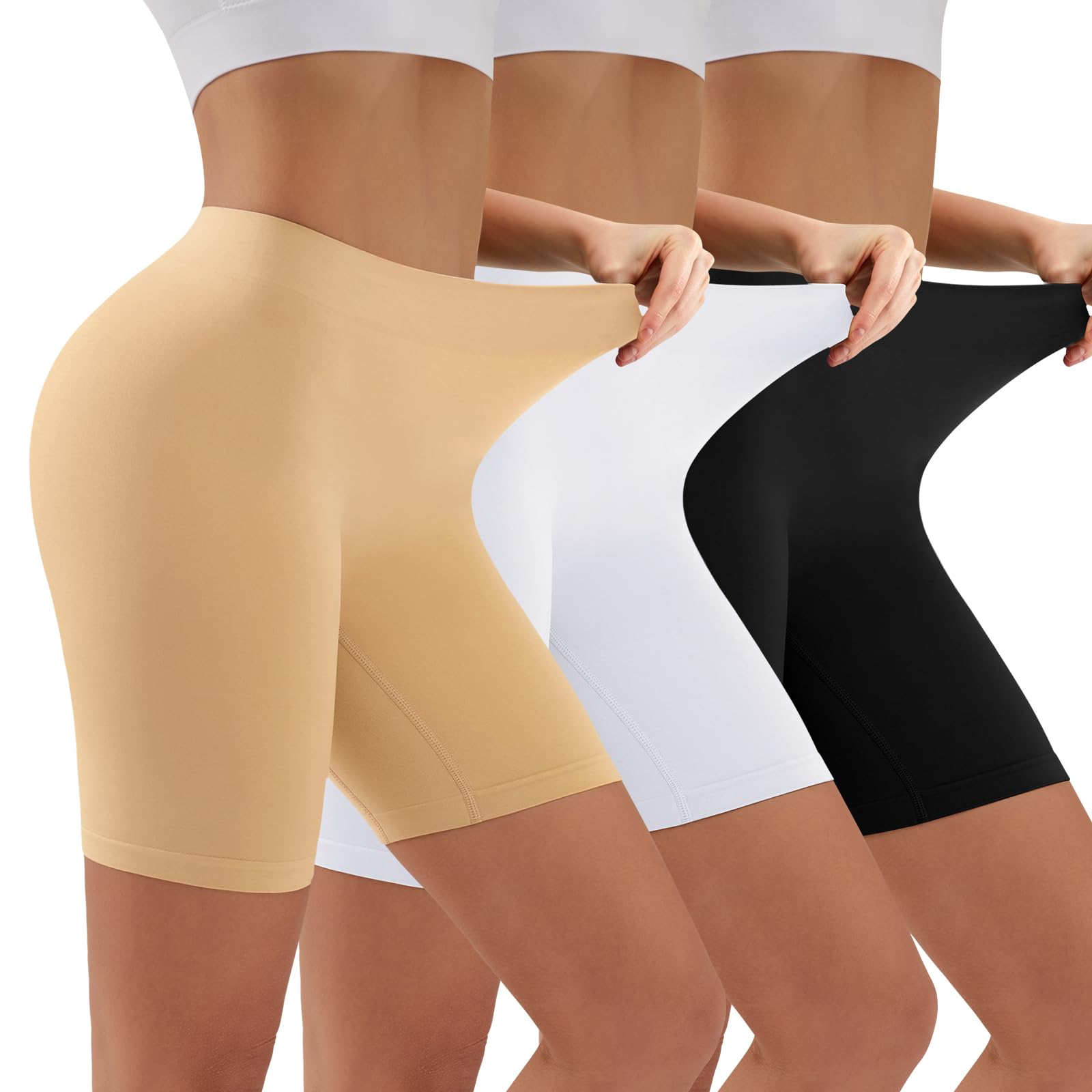 Anti Chafing Shorts Women Seamless Shorts Stretchy Slip Short for Under Dresses Long Briefs Boxers Ladies Breathable Safety Panties