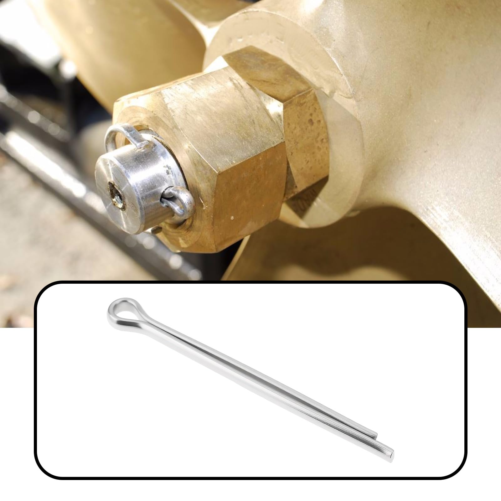 Briny River 20pcs 4x50mm Marine Propeller Nut Cotter Pins 304 Stainless Steel Compatible with Yamaha F150 F200 F300 - Image 4