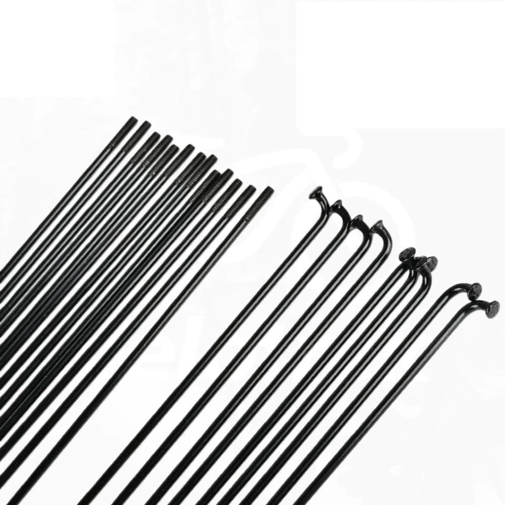 Generico Raggi for Bicicletta da 32 Pezzi Ruota for Bici Diametro in Acciaio 14G Raggio J-Bend Nero