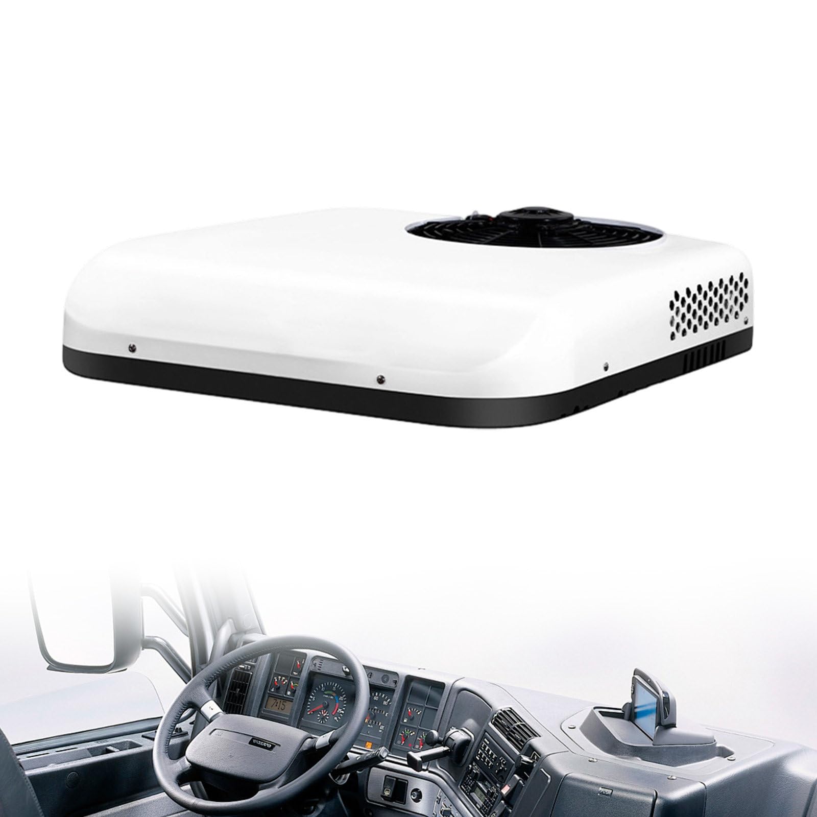 DzkZen Air Conditioner Motorhome 12V/24V, Ultra-thin RV Roof Top Air Conditioners -Low noise, Universal Fit For Motorhomes, Trucks, Van 24V