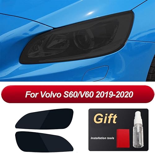 Miniatura 5 de JCAKES 2 Pcs Car Headlight Tint Black Protective Film TPU Sticker for Volvo S60 XC90 XC60 XC40 V60 V90 S90 2015-2020 Accessories