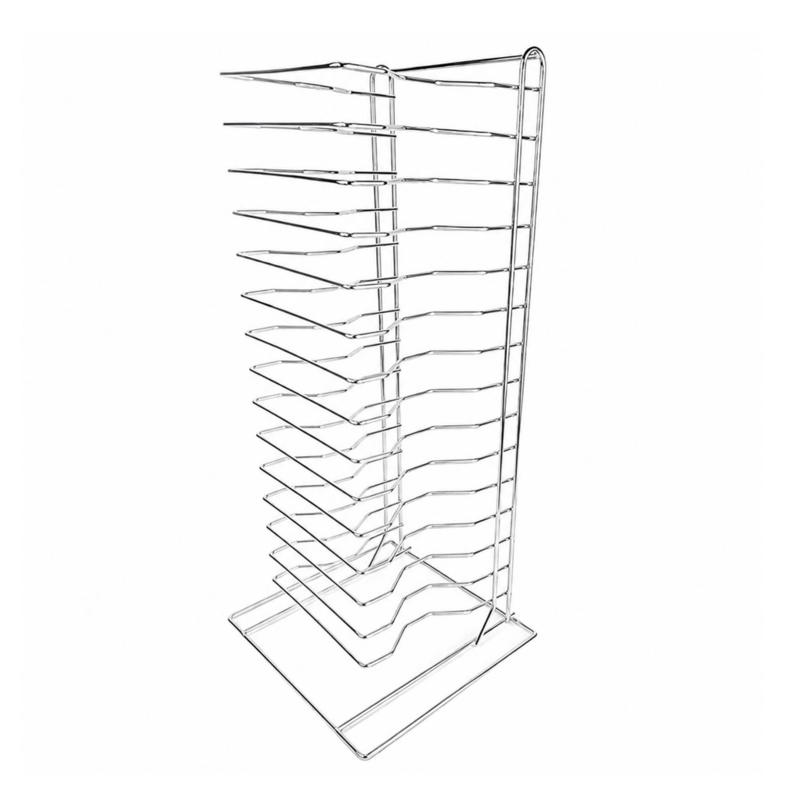 Teglie per Pizza da Piano senza Installazione Scaffale da Funzionale per Pizzerie, Preparazione Alimenti, 15 Strati