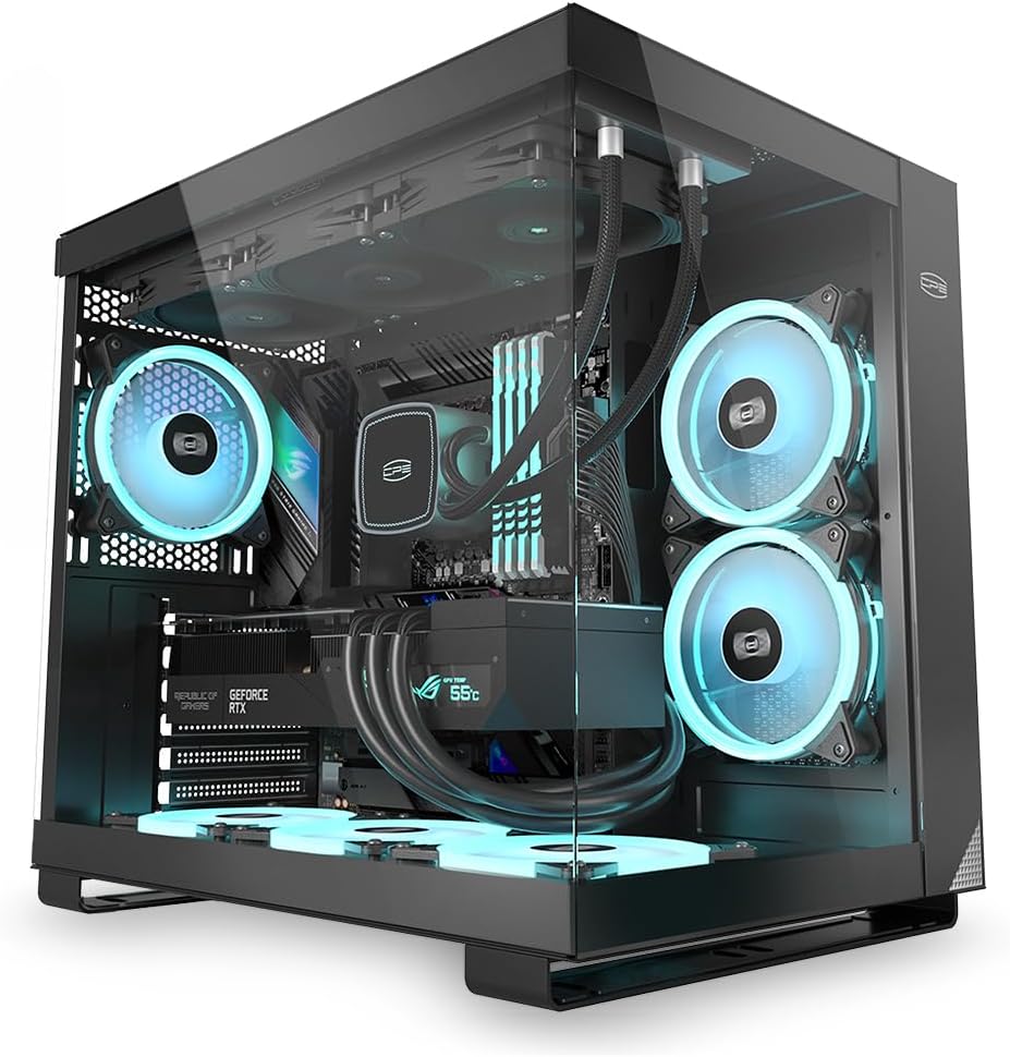 PCCOOLER CPS – C3 T500 ARGB Black – Mid Tower – Gaming Desktop Case with 6 ARGB Fans – ATX/M-ATX/ITX – 270 Column Free Panoramic View – 360MM Radiator & 400MM GPU Support (C3-T500BKD6-GL) PCCOOLER CPS – C3 T500 ARGB Black – Mid Tower – Gaming Desktop Case with 6 ARGB Fans – ATX/M-ATX/ITX – 270 Column Free Panoramic View – 360MM Radiator & 400MM GPU Support (C3-T500BKD6-GL)