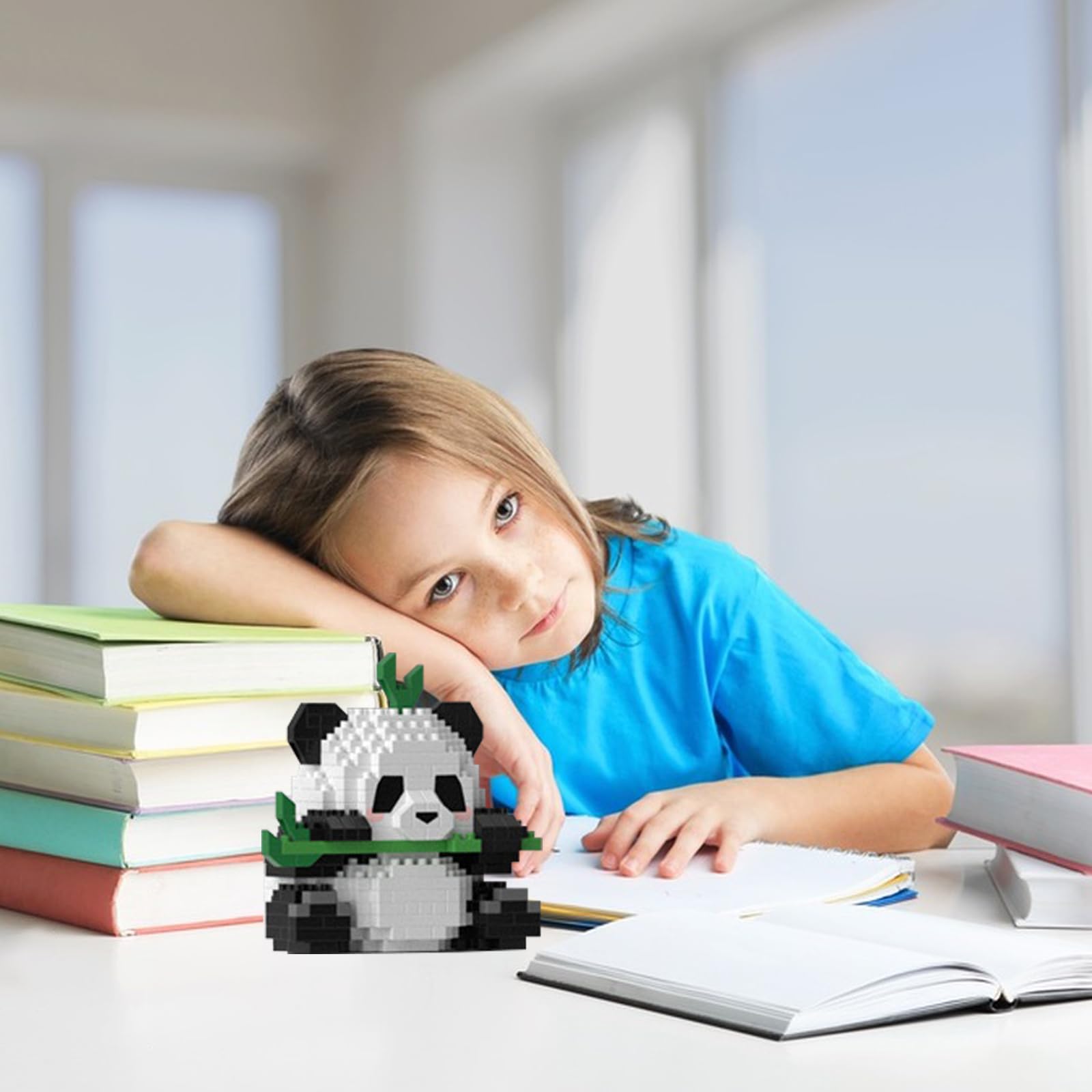 Set Di Mattoncini Da Costruzione Panda 2 In 1 - Mini Blocchi Per Bambini 9+ Anni - Gioco Educativo - 3