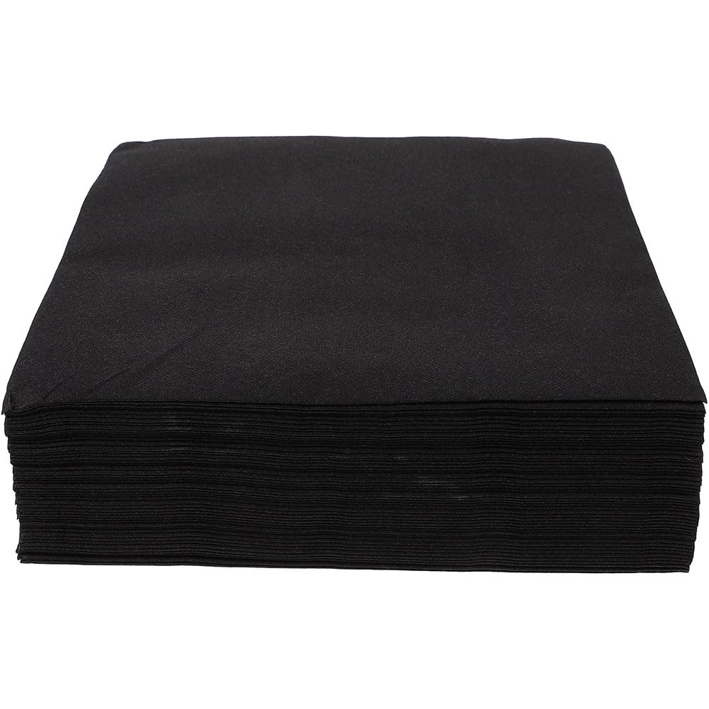 ifundom 100 Servilletas de Papel Desechables Negras Absorbentes y Seguras para Fiesta y Eventos Elegantes de Mesa