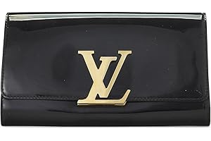 Pre-Loved Noir Vernis Pochette Louise crafted from high-quality black epi leather.
