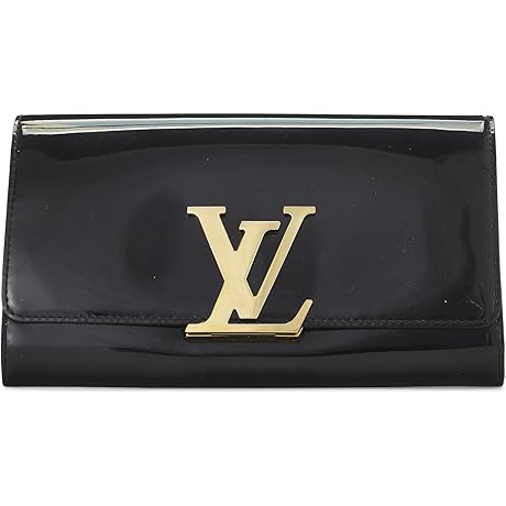 Pre-Loved Noir Vernis Pochette Louise crafted from high-quality black epi leather.