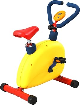 Kids Fitness Exercise Equipment, Adjustable Fitness Exercise Bike, Kids Stationary Bike with High Elastic Seat, Childrens Exercise Bike for Kids Workout Equipment Bike for Ages 3-12 Year Old