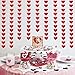 72 Red Hearts Felt Garland - NO DIY - Valentines Red Heart Hanging String Garland - Valentines Decor - Valentine Decorations - Valentines Wedding Anniversary Birthday Party Supplies