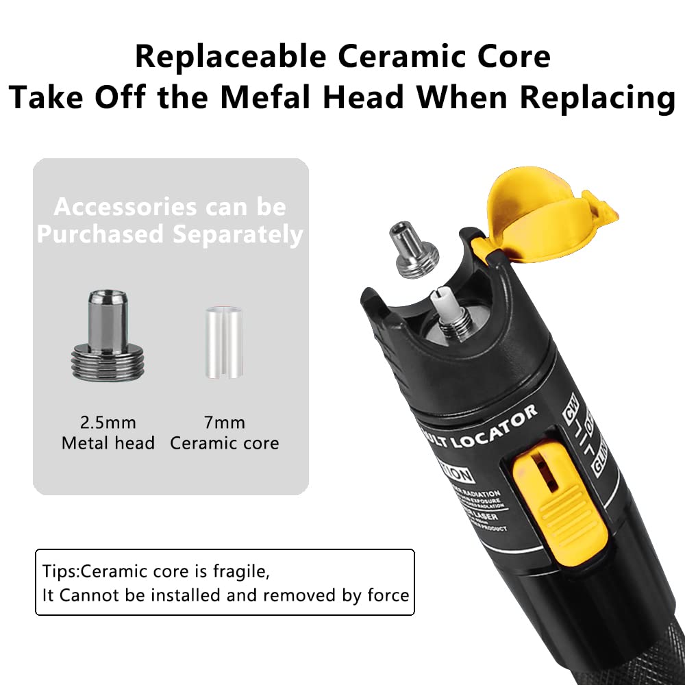 Tester Per Fibra Ottica 50 MW - Localizzatore Guasti Con Adattatore FC-LC, Per Reti FTTH