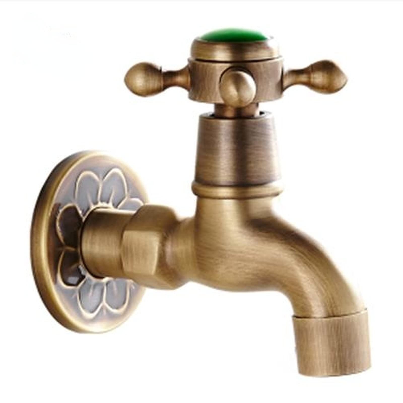 Brass Wall Mounted Tap Faucet Garden Outdoor Bibcock Washing Machine Mop Taps Single Cold