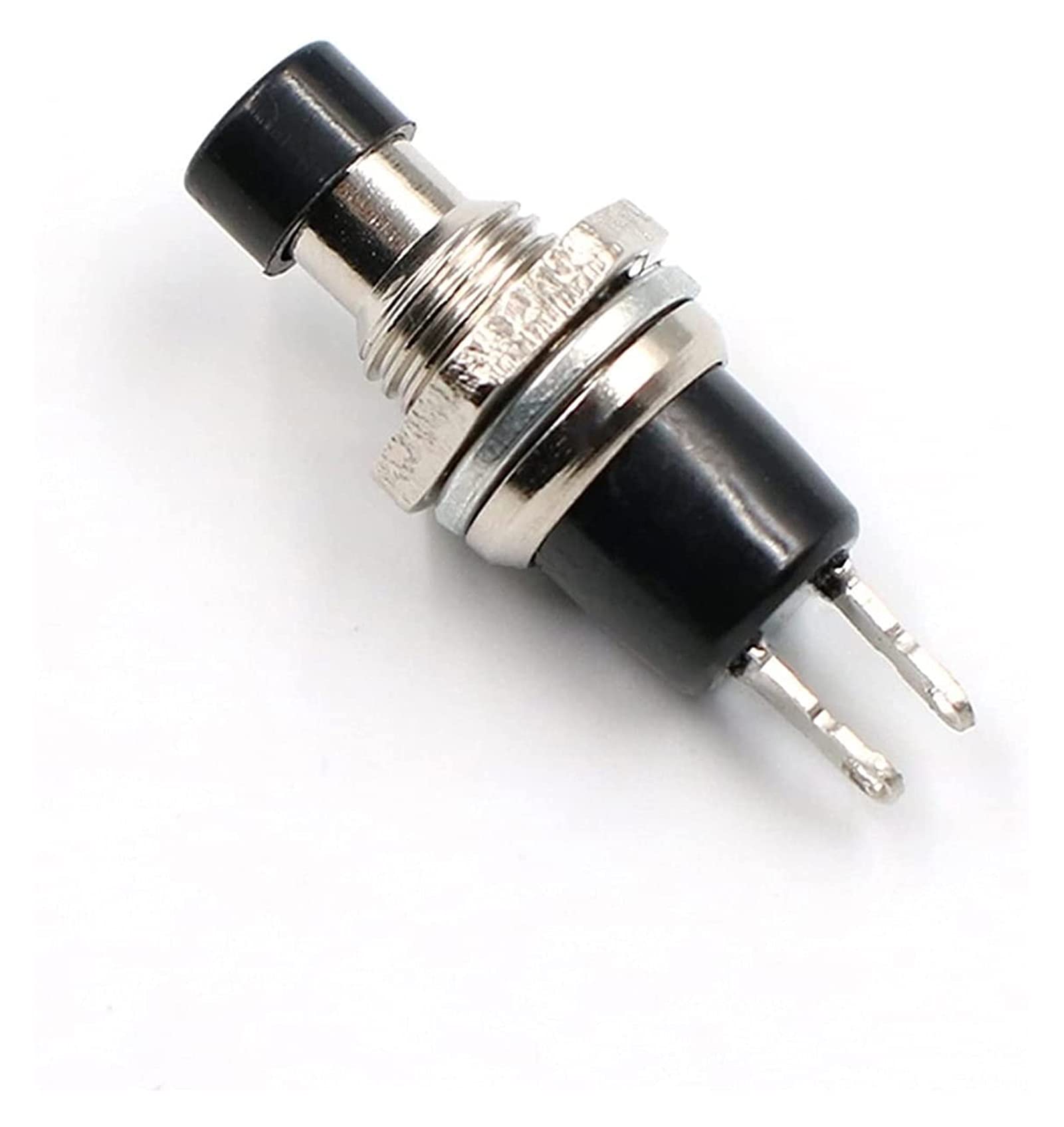 Bouton de poussée momentanée 7mm avec filetage précis interrupteur On Off noir