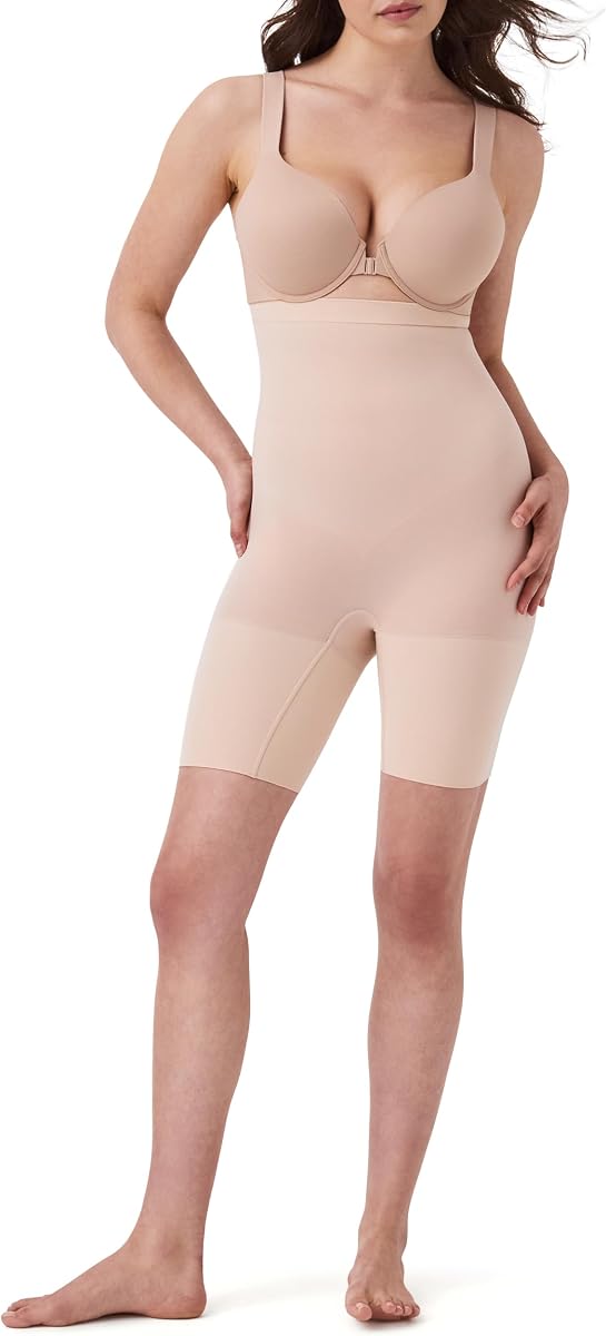 SPANXsculpt Power Series Pantalón corto de cintura alta hasta la mitad del muslo - Ligero, comodidad durante todo el día - Fajas con control central