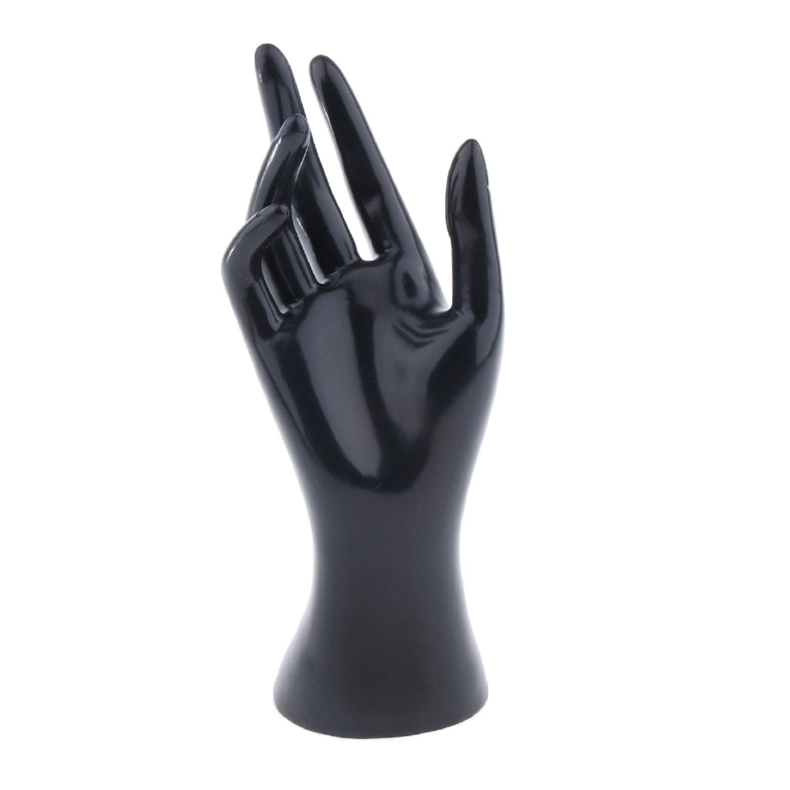 ASkinds Mannequin Hand Jewelry Holder Finger Jewelry Support Organizer Jewelry Display Stand for Bracelets Rings Necklace Watch(Black)