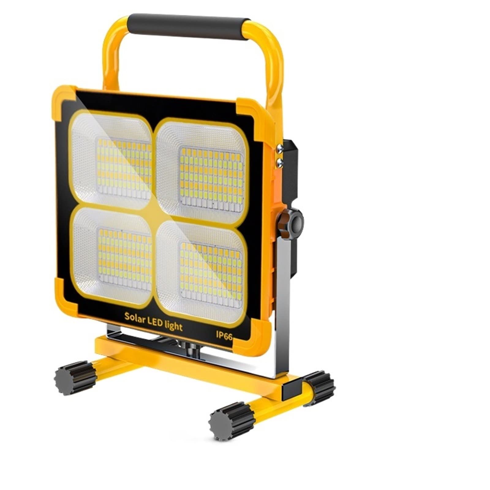 Projecteur d'extérieur portable rechargeable solaire LED avec batterie intégrée pour le camping