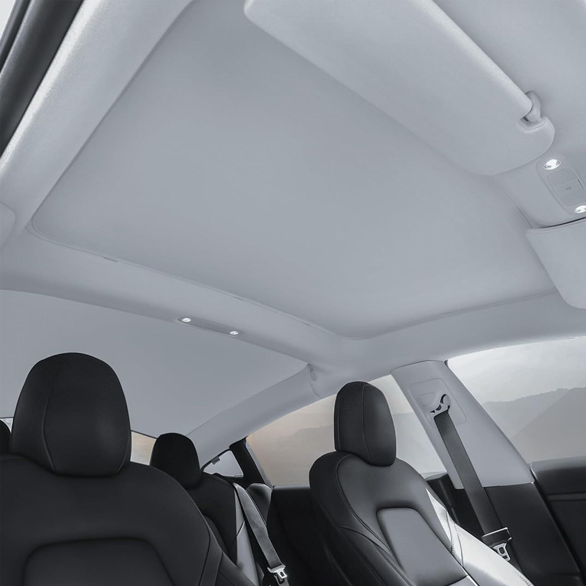 TOPABYTE Tetto Parasole per Tesla Model 3 2021-2023, Tetto Apribile in Vetro Isolamento Finestra Protezione UV e Calore, Tetto Parasole a Doppio Strato Beige (Prodotto da US/DE)