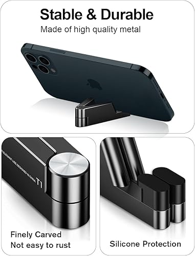 Miniatura 5 de Soporte para teléfono celular, soporte plegable para teléfono para escritorio, soporte de teléfono portátil compatible con todos los teléfonos