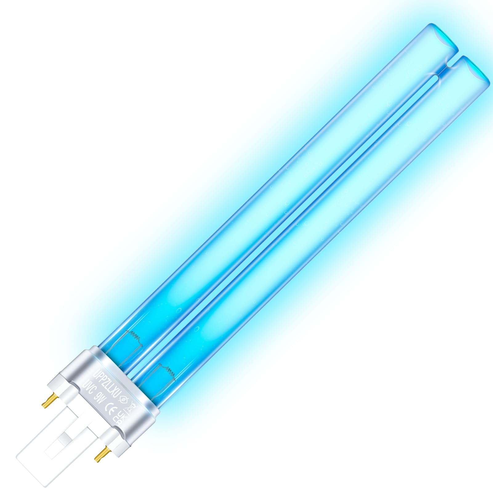 UPPZLLXU 9W G23 PLS UVC Ersatzlampe, Induktives Vorschaltgerät, für Teichklärer, UVC-Filter, gegen Bakterien und Algen in Aquarium und Teich
