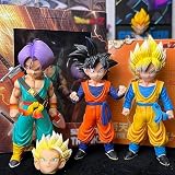 GATSUN Figura de Anime Goten Trunks, Recuerdos de la Infancia Super Saiyan Goku Vegeta Son Figuras Decoración Estatua Estatuilla Modelo Adornos de Regalo 18cm,3pcs