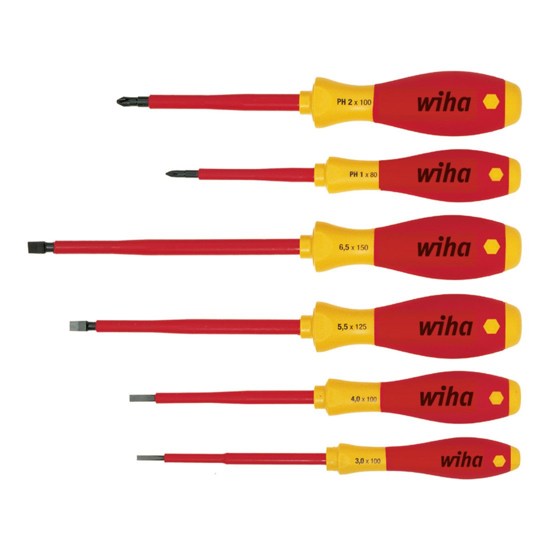 Screwdriver Set SoftFinish Electric Insulated 1000V 6pc 00833