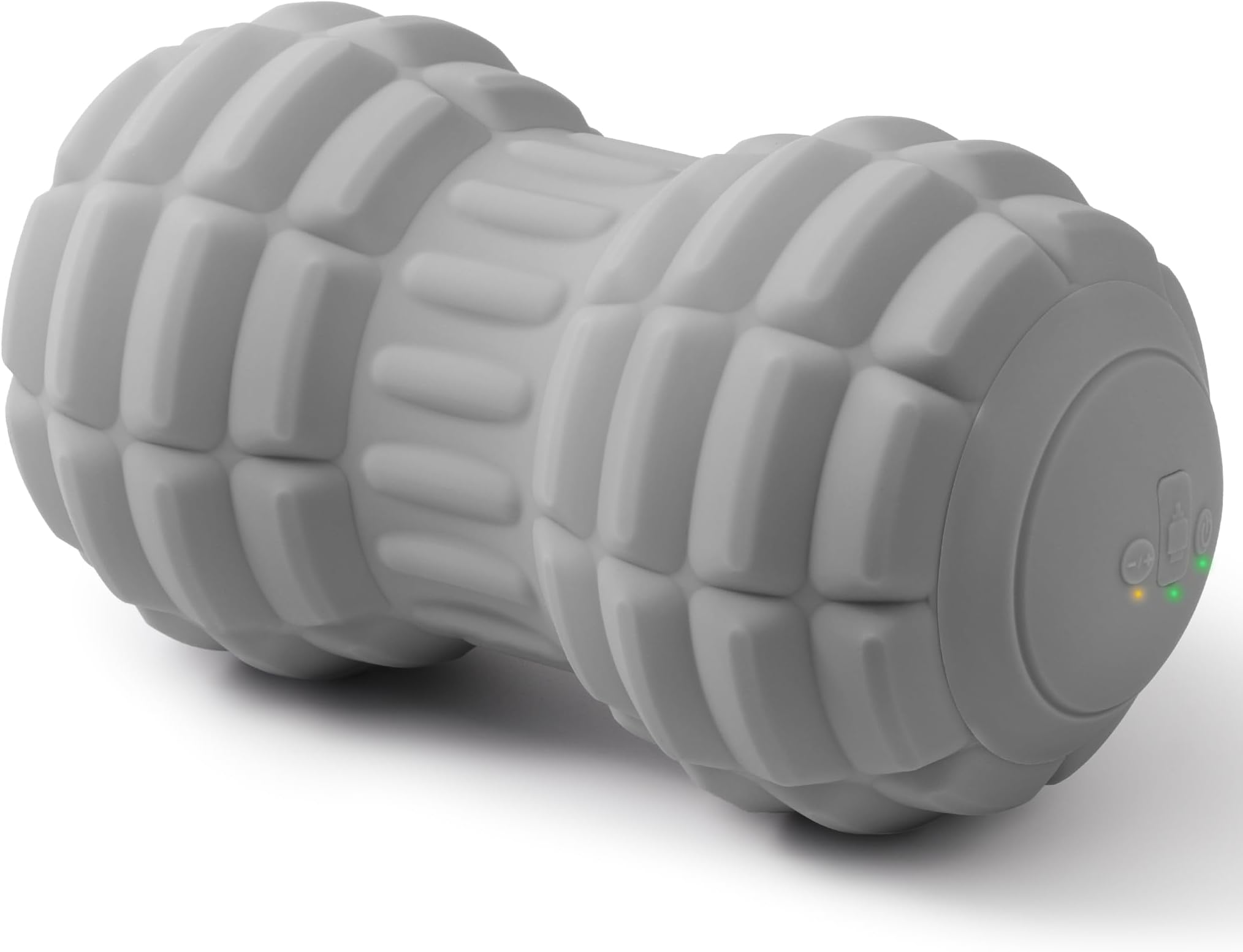 Vibrating Peanut Massage Ball, Double Lacrosse Massage Ball, Deep Tissue Massage Roller Mobility Ball for Trigger Point Massage - Myofascial Release Muscle Relaxer Massage Tool (Gray)
