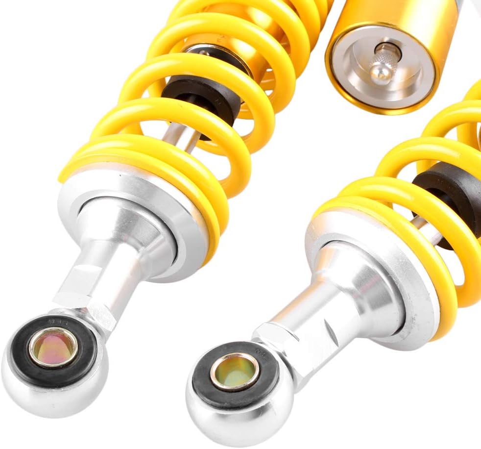GZYF 340mm Universal Shock Absorber Adjustable Shocks Absorbers For ATV Go Kart Quad Dirt Sport Bikes (Yellow)