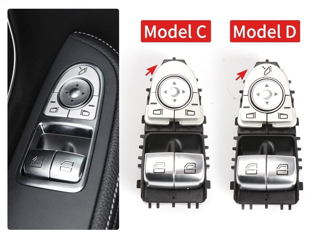 Elevador de interruptor de coche Para Mercedes para Benz W447 W448 para Vito para Viano V260 Interruptor de ventana eléctrica puerta delantera automóvil para interruptor control principal(Model C)