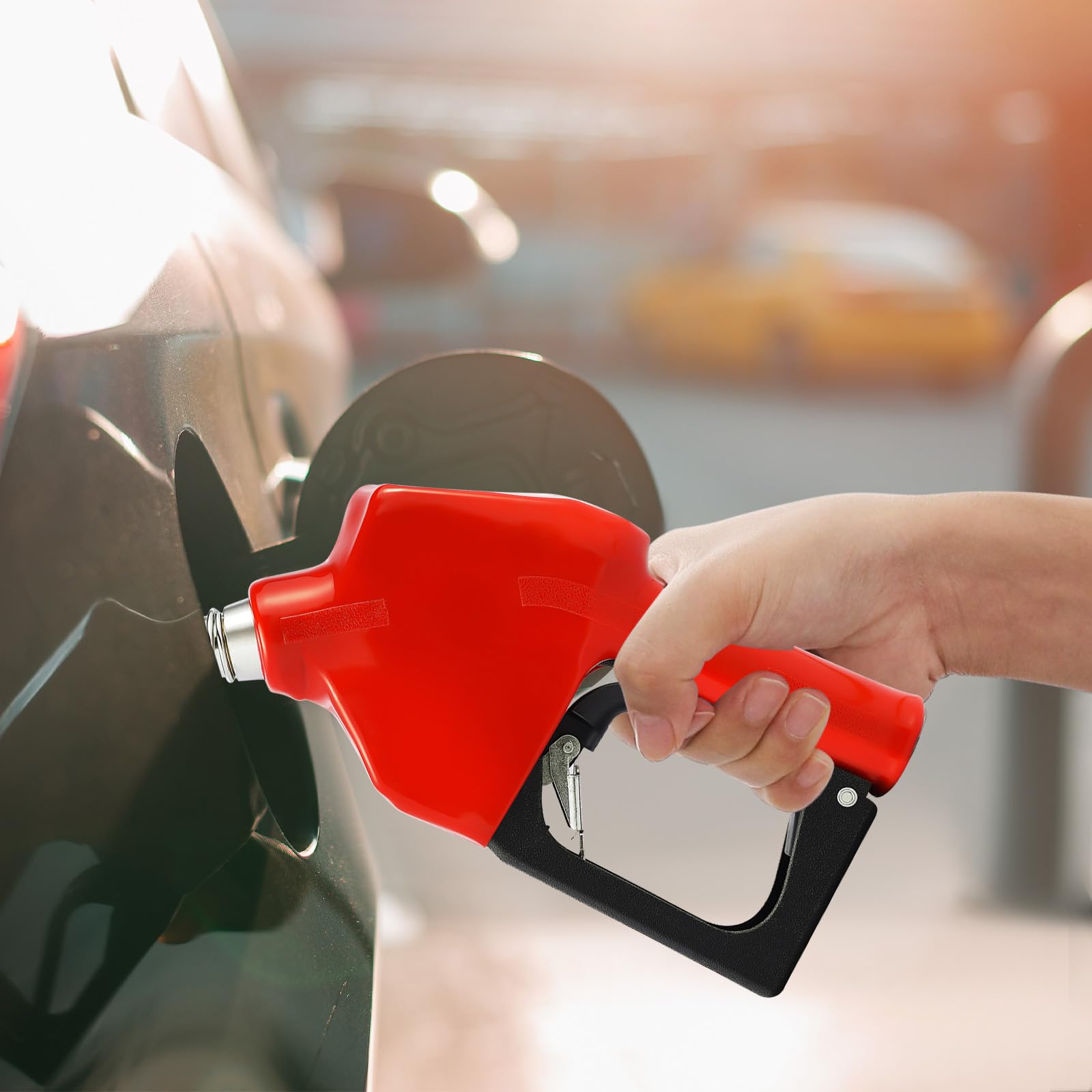 Bomba de combustible eléctrica de 12 V, 175 W, para estaciones de servicio, 50 l/min, bomba de aceite calefactor portátil con boquilla de apagado automático y mangueras de 4 m, bomba de