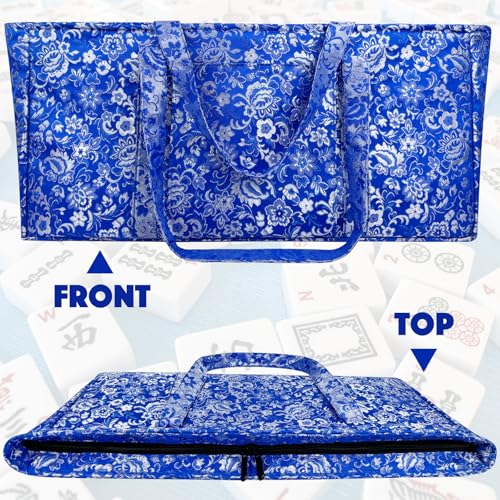 Bolsas Mahjong Vacías con Soporte para Tapete Azul miniatura 5