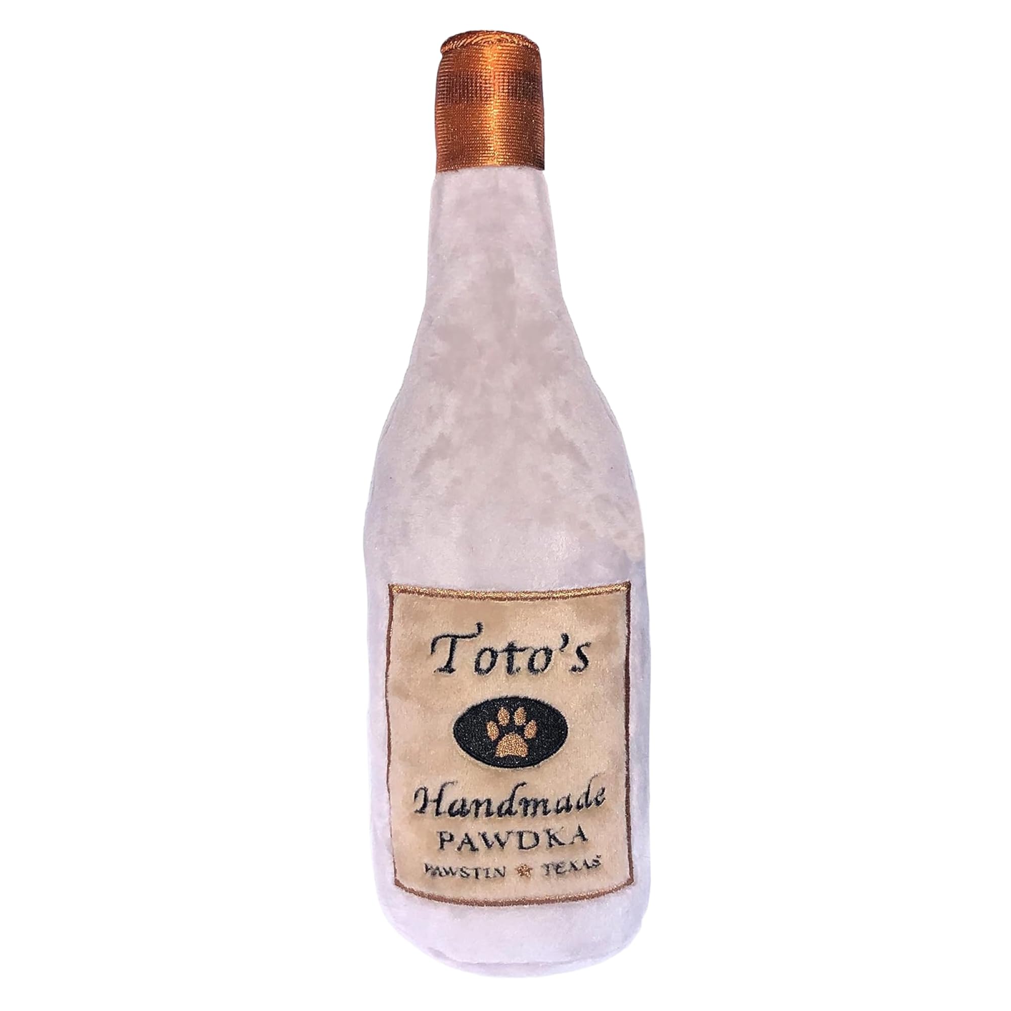 Huxley & Kent Funny Dog Toy w/Squeaker – Power Plush Squeaky Dog Toys for Small, Medium & Large Dogs – Soft Stuffed Animal for Indoor Play & Fetch - Toto's Pawdka, Small