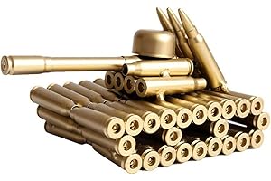 Bullet Shell Casing Shaped Army Tank Metal Sculpture