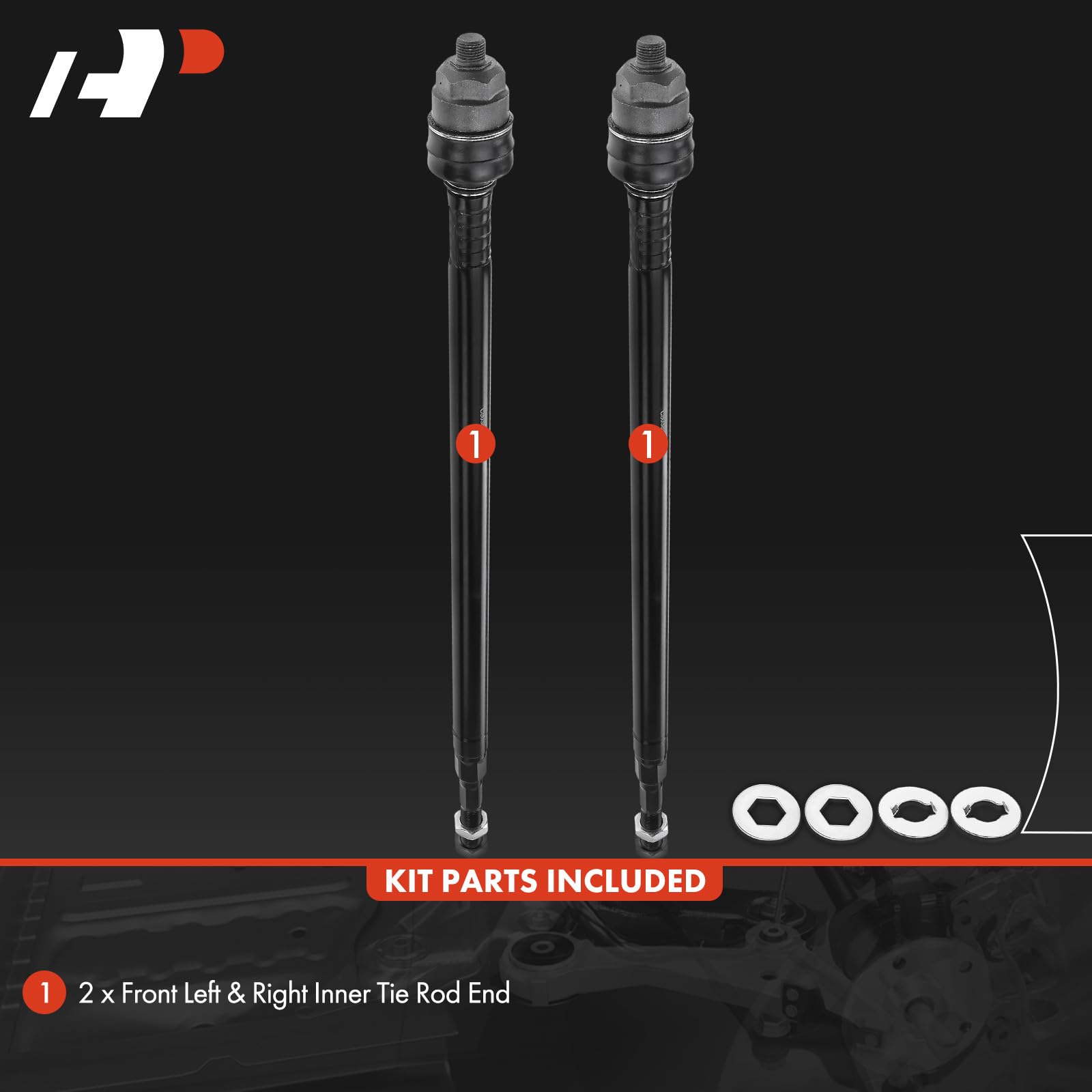 Tie Rod End Kit Front Inner & Outer Tie Rod End Set – Fits 2006-2011 Honda Civic (4-Piece Kit) Front Inner Tie Rod Ends - Foto 14