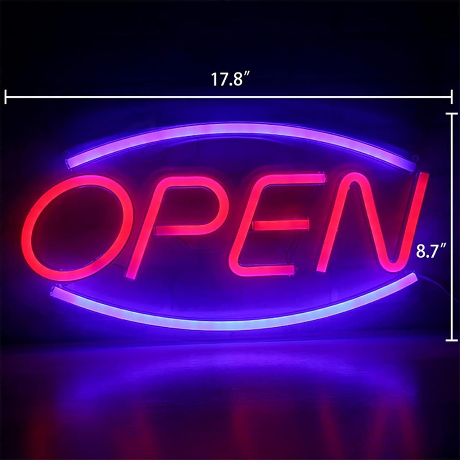 Znak świetlny LED Neon Otwarte Neony LED, Zasilany przez USB Znak biznesowy Neony, Bar Party Store Restaurant 45x22cm,