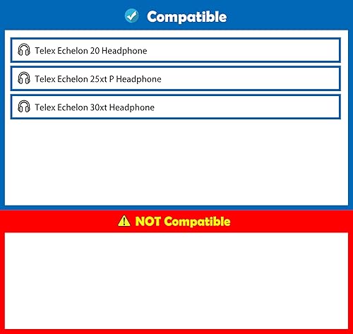 Miniatura 2 de Almohadillas de auriculares transpirables y duraderas compatibles con Telex Echelon 20 25xt 30xt Pilot Aviation Auriculares de repuesto