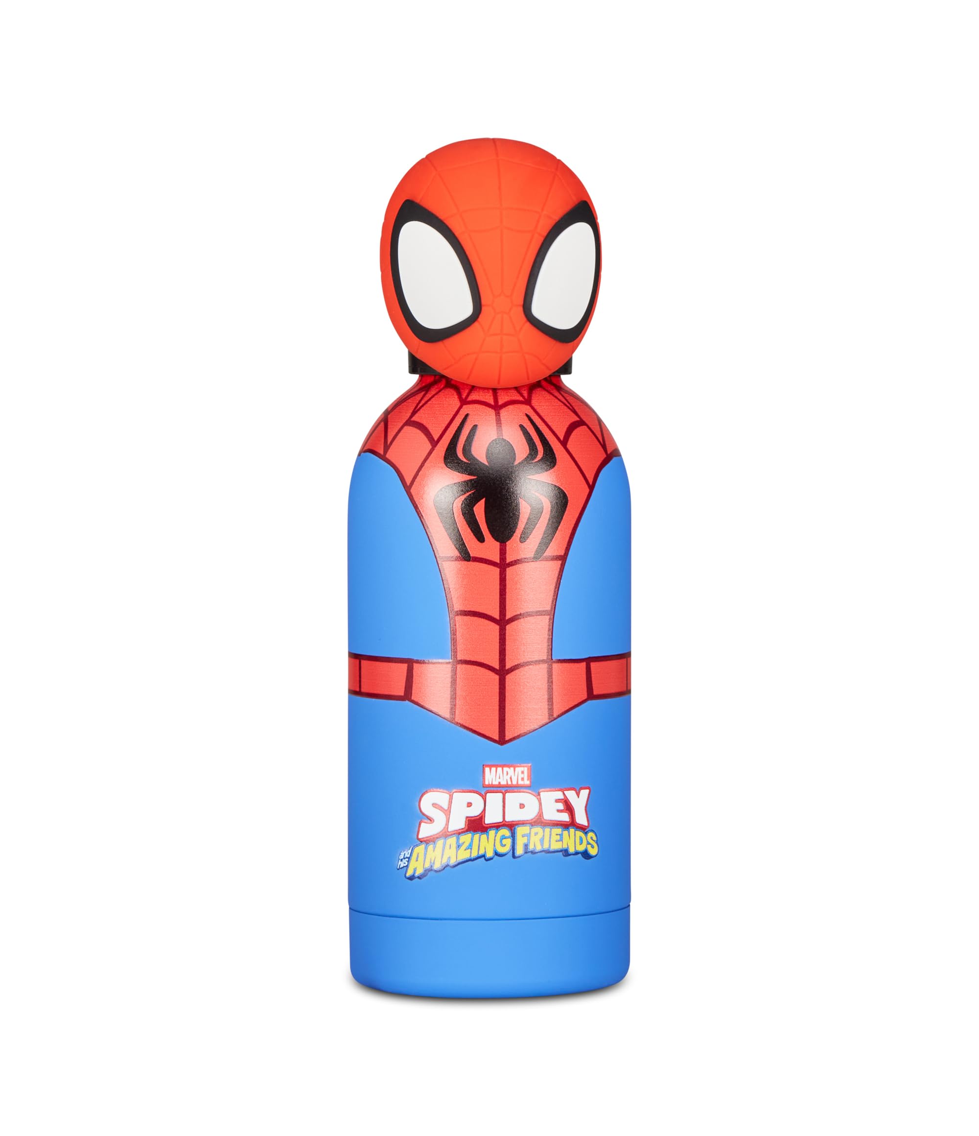 Seven Spiderman Insulated Water Bottle, 350 ml, BPA-Free Stainless Steel, Leak Proof, Temperature Retention: Hot 12H / Cold 24h, School and Kindergarten, Gift Idea