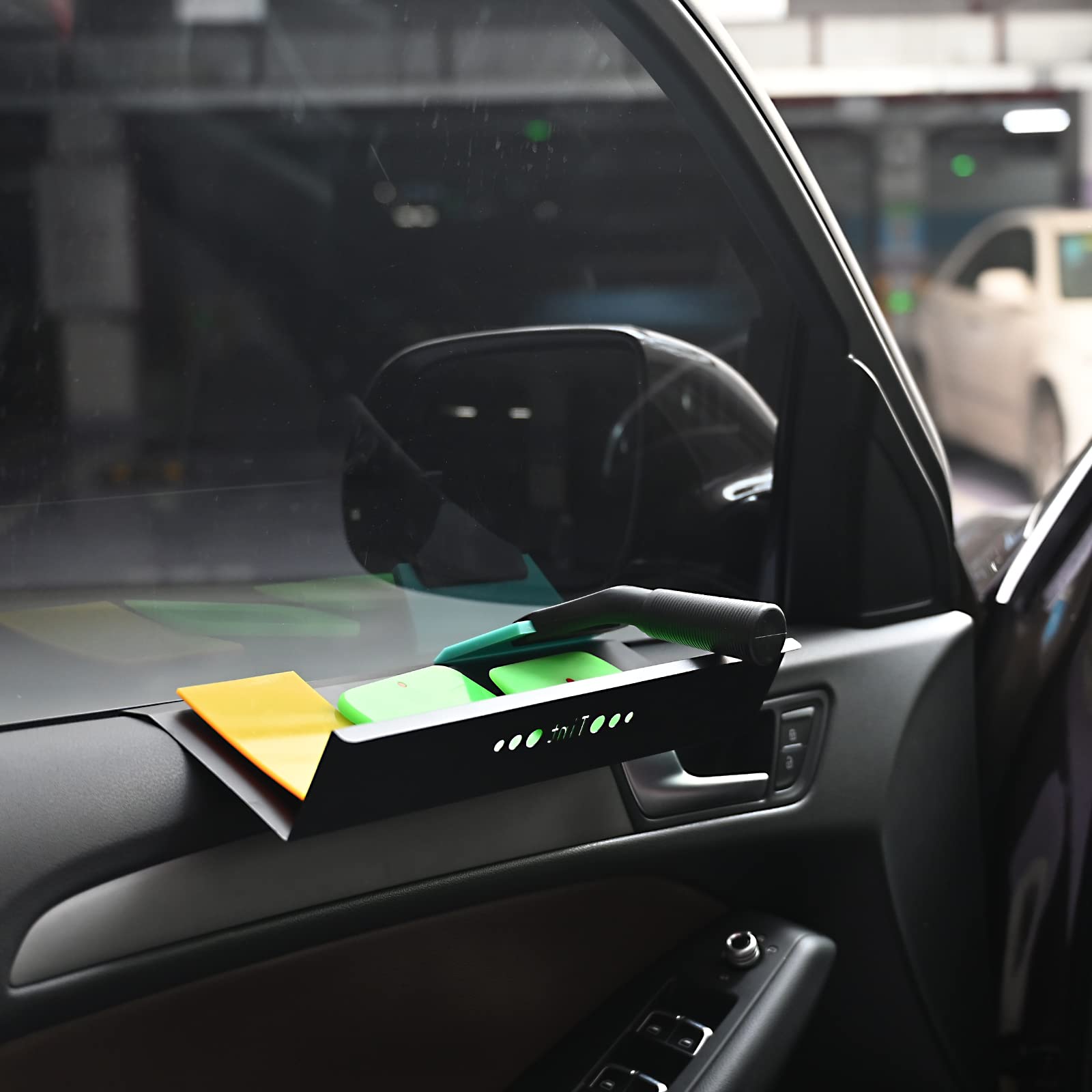 NBTOOL Outils De Teinte Pour Fenêtre à Long Manche Avec Ruban En Téflon Pour Film De Fenêtre Avant Et Arrière - Outil Professionnel De Teinte Pour Vitre Plate - Orange