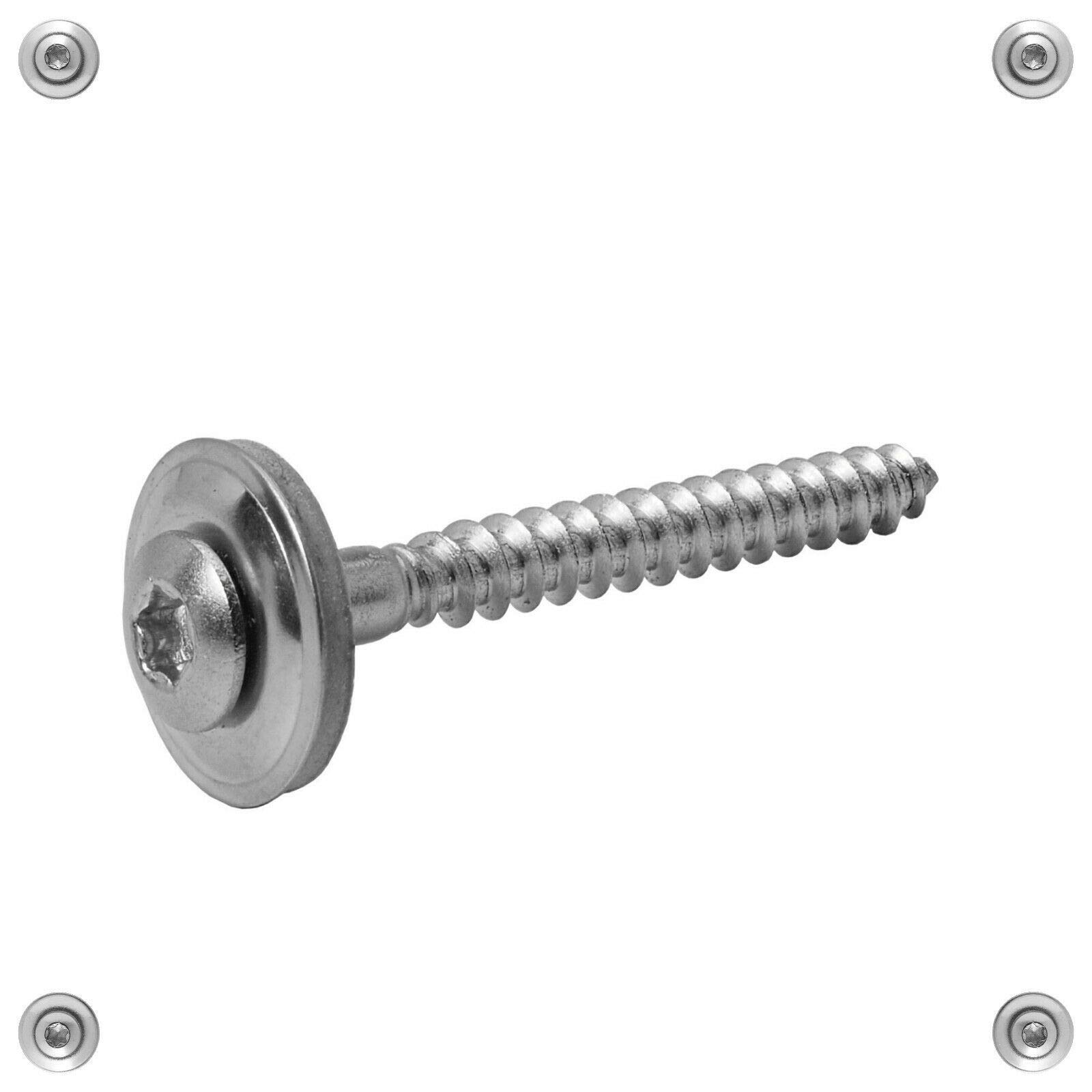 100 St. RE-Schraub Spenglerschrauben V2A Kupfer – 4,5x45 Mm Mit 15 Mm Dichtscheibe, Torx 25