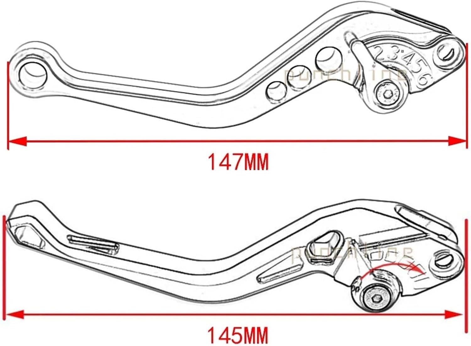 ブレーキレバー のために Tuareg 660 2022-2023 オートバイ CNC アクセサリー ショート ブレーキ クラッチ