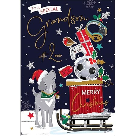 Jonny Javelin Christmas Card For Son - Boy And Festive Stocking - View #8